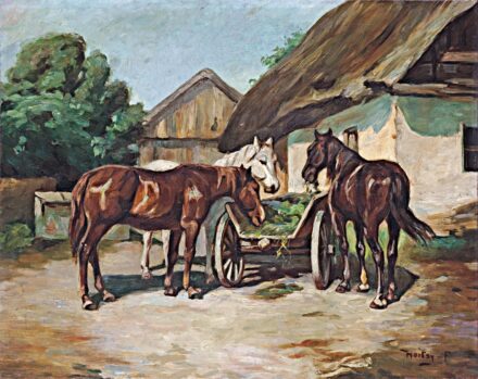Hoitsy Fridolin (működött 1900 körül): Abrakoló lovak