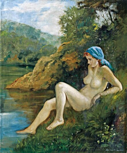 Rezes Molnár Lajos (1896-1989): Akt a vízparton