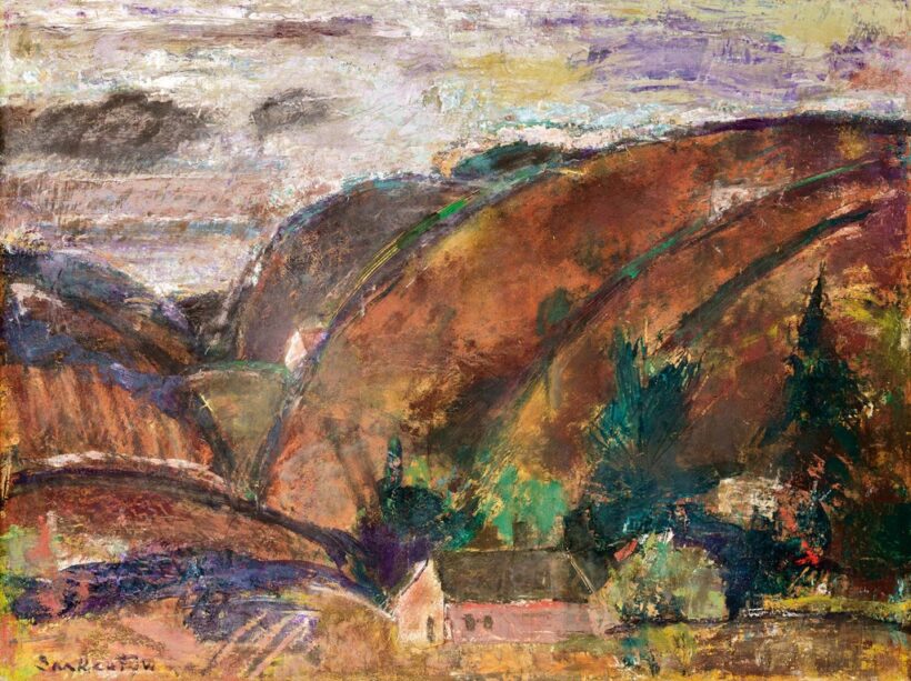Sarkantyú Simon (1921-1989): Domboldal