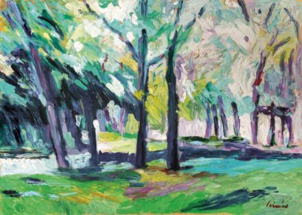 Schéner Mihály (1923-2009): Nyári parkrészlet