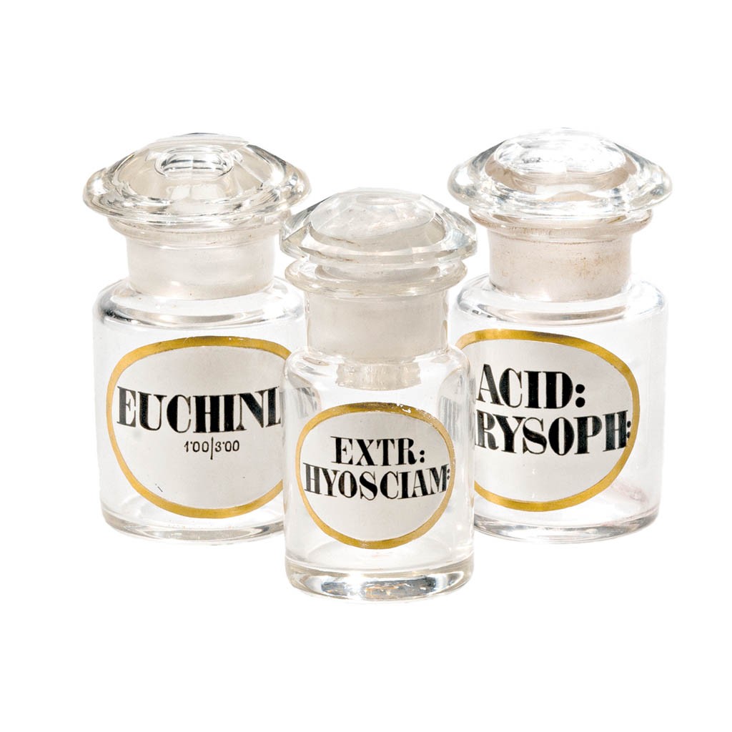 Patikaüveg dugóval, 3 db