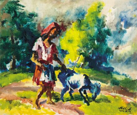 Holló László (1887-1976):Pásztorlányka, 1967