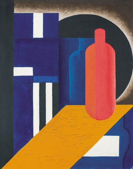 Bortnyik Sándor (1893-1976):Vörös palack (Vörös üveges csendélet, Kompozíció üveggel), 1923