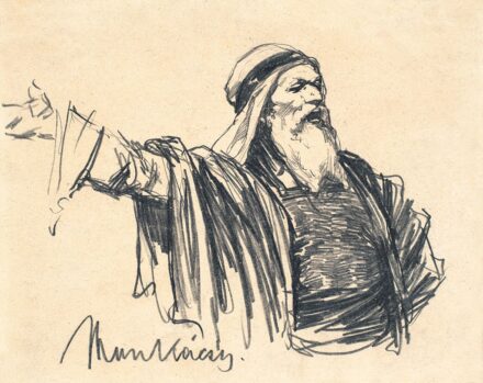 Munkácsy Mihály (1844-1900):Tanulmány a Trilógiához (Krisztus Pilátus előtt, Kajafás)