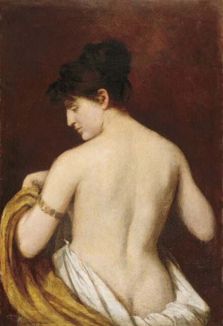 Székely Bertalan (1835-1910):Női hátakt (Félakt), 1880-as évek