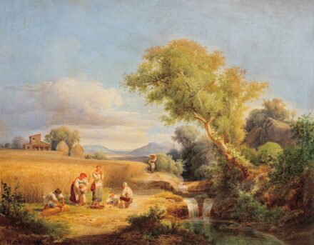 Markó Ferenc (1832-1874):Pihenő aratók, 1853