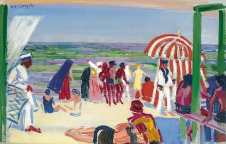 Vaszary János (1867-1939):Tengerpart (Strandolók), Rimini, 1928