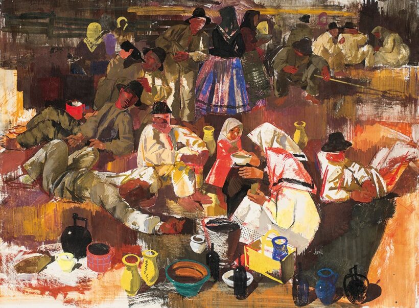 Aba-Novák Vilmos (1894-1941):Pihenő aratók, 1934