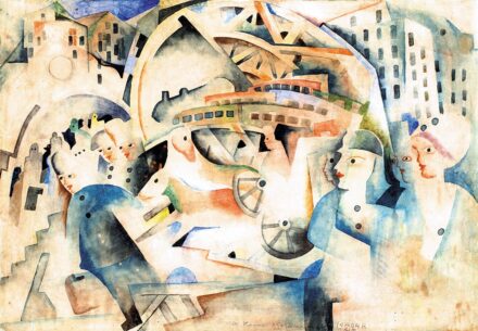 Kádár Béla (1877-1956):Metropolisz (Városi forgatag)