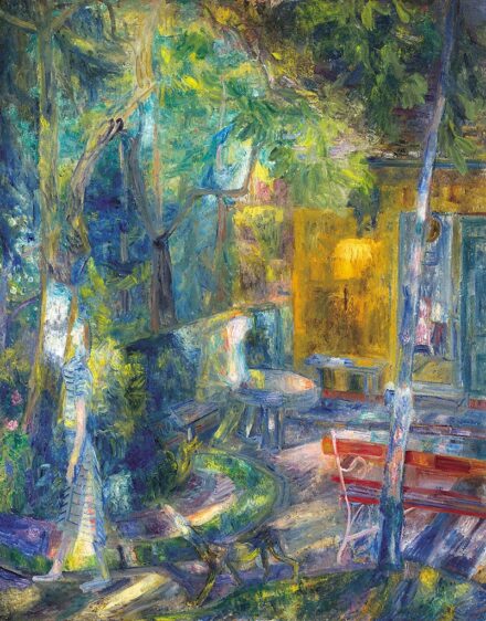 Paizs Goebel Jenő (1899-1944):Lola és Misa a művésztelepen (Kántorék háza a művésztelepen), 1942