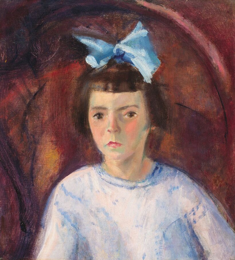 Márffy Ödön (1878-1959):Kislányportré (Hacker Erzsike portréja), 1952 körül