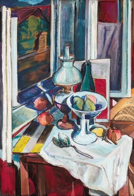 Perlrott-Csaba Vilmos (1880-1955):Csendélet ablakban