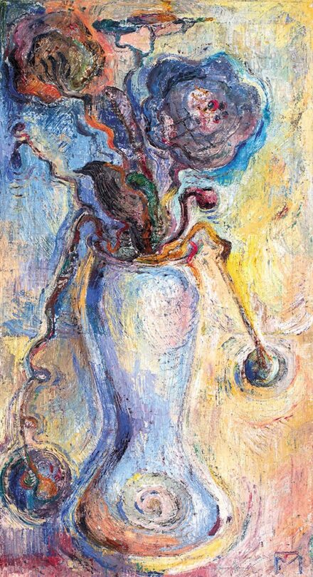 Tóth Menyhért (1904-1980):Virágcsendélet vázában, 1958 körül