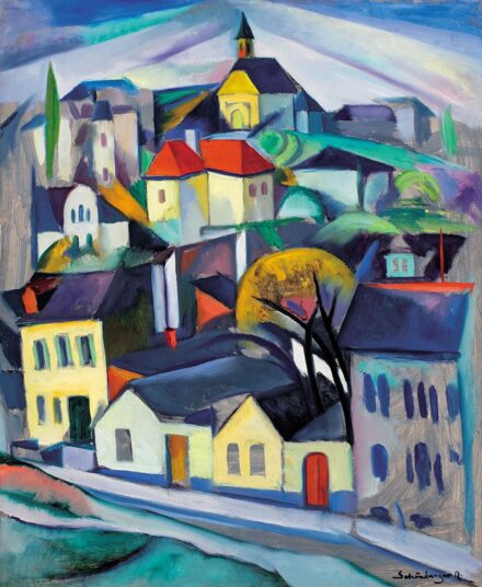 Schönberger Armand (1885-1974):Város a domboldalon