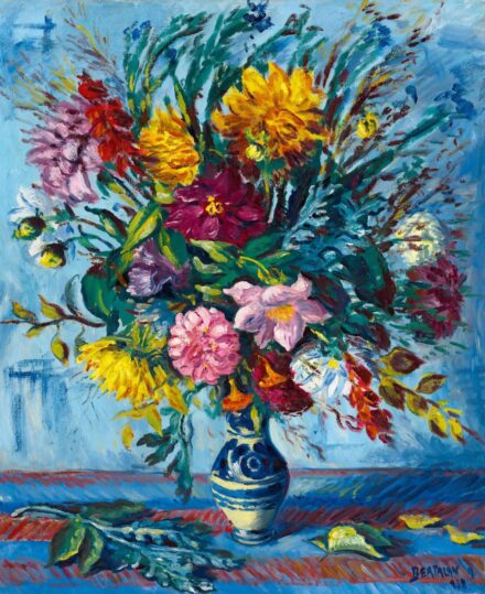 Bertalan Albert: Színes virágok vázában, 1938