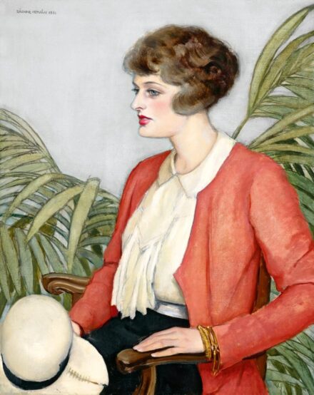 Zádor István: Fiatal lány fehér kalappal, 1931