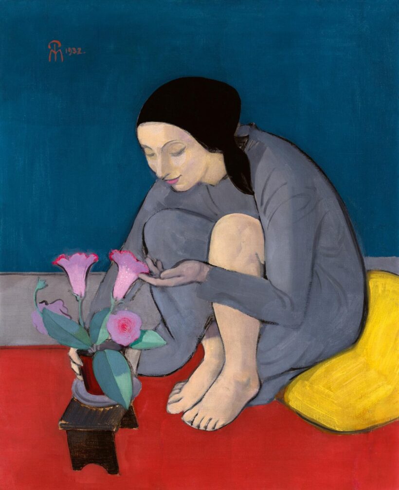 Miháltz Pál: Lány virággal (Gyengédség), 1932