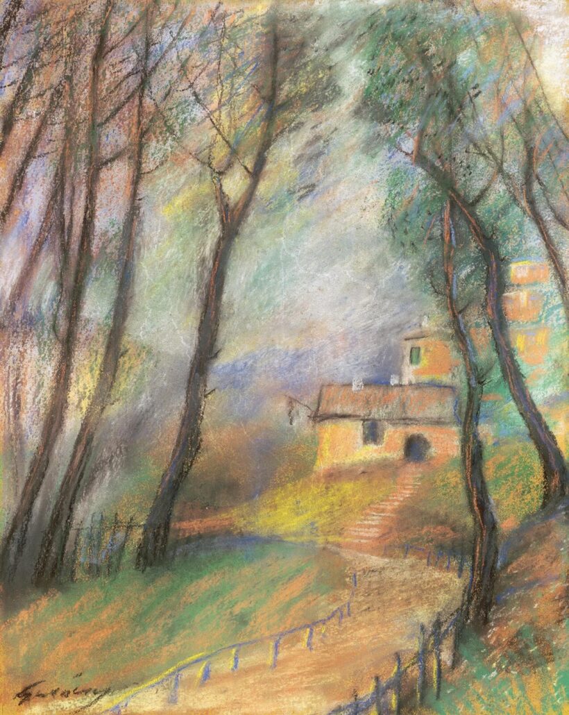 Gulácsy Lajos: Út a parkon át (Olaszország), 1905-1908
