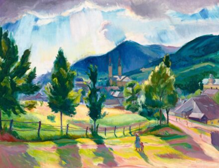 Boldizsár István: Felsőbánya szikrázó napsütésben, 1920-as évek közepe