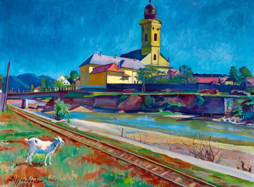 Ziffer Sándor: Kék ég (Nagybánya a Zazar-parttal), 1948