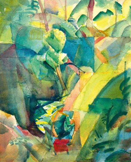 Szobotka Imre: Kubista táj (Festő szabadban), 1913-14 körül