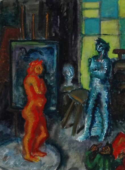 Swierkiewicz Róbert (1942): Műteremben, 1960-as évek vége