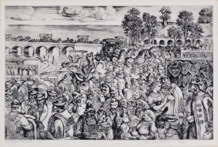 Szabó Vladimir (1905 - 1991): Hortobágyi "Hidi Vásár", 1970