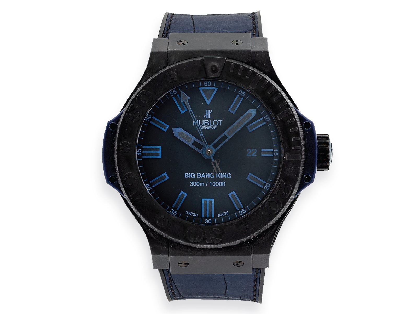 Hublot Big Bang King All Black Blue férfi karóra