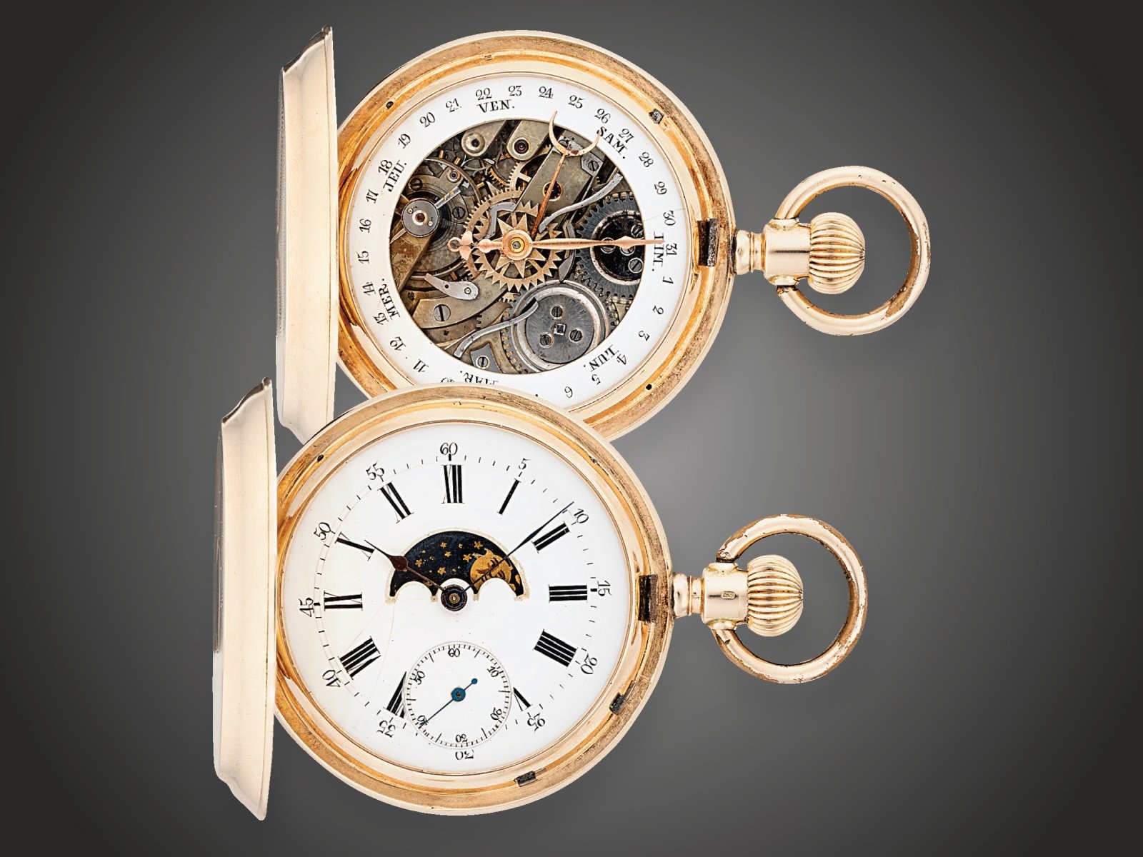 Kétoldalas arany zsebóra