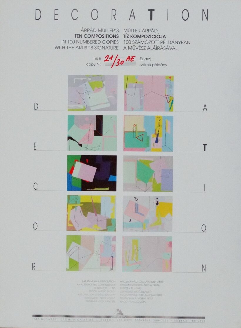 Müller Árpád (1961 - 2006): Decoration mappa - 10 lap, 1993