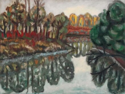 Weisz Zsuzsanna (1925): Vízparti táj, 1972