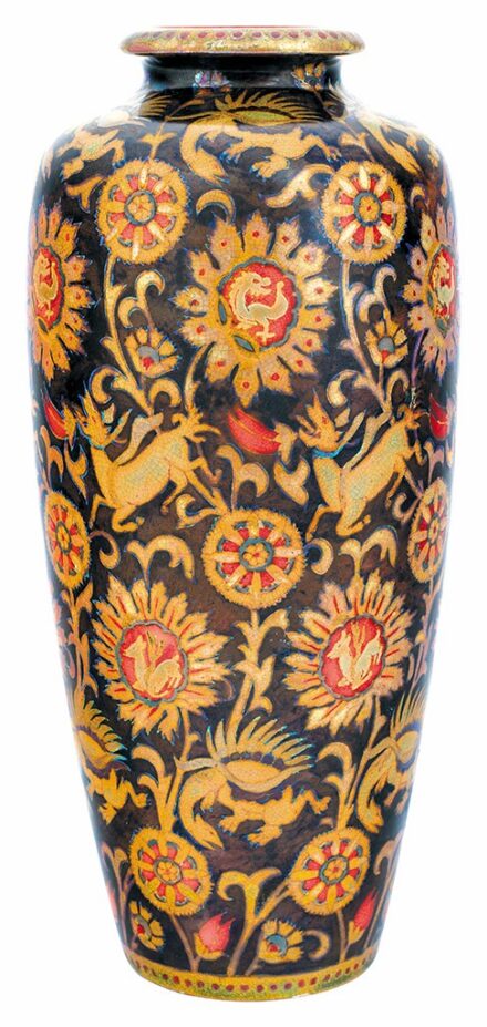 Váza, perzsa mintával, Zsolnay, 1900 körül