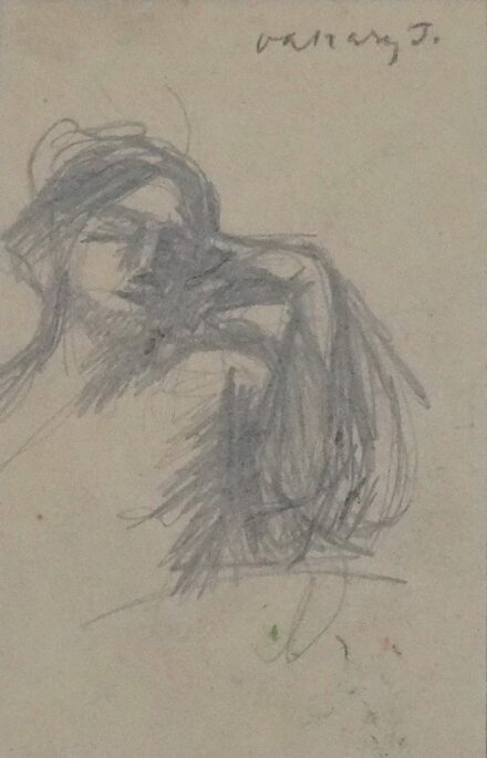 Vaszary János (1867-1939): Könyöklő nő, 1910-es évek