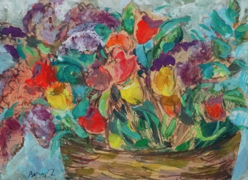 Bényi László (1909 - 2004): Tulipános csokor