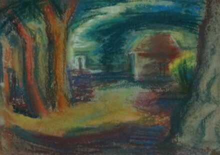 Rozgonyi László (1894 - 1948): Kék-arany hangulat, 1935 körül