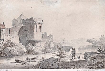 Springer, Cornelis (1817-1891): Andernachi részlet alakokkal, 1847