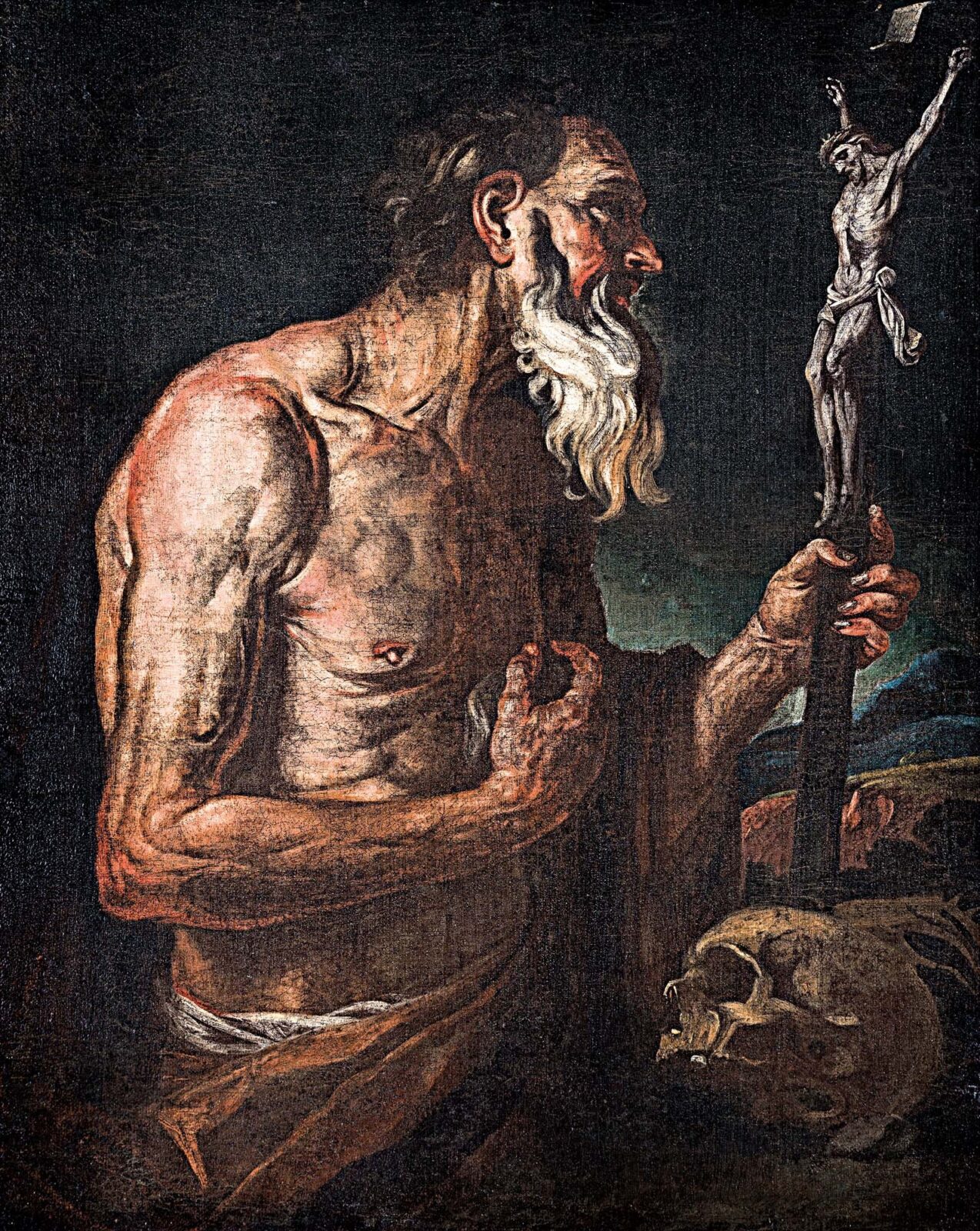 Dél-itáliai festő, 1700 körül, Luca Giordano után: Szent Jeromos