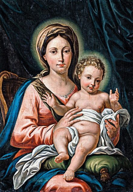 Mengs, Anton Raphael után (1728-1779): Szűz Mária áldást osztó kis Jézussal