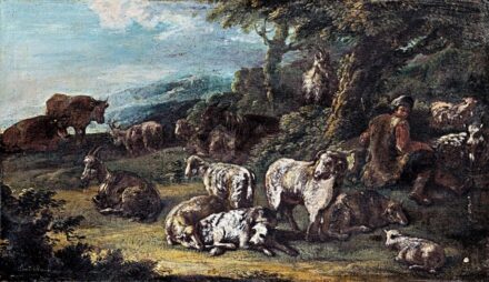 Brandi, Domenico (Nápoly, 1683-Nápoly, 1736)-nak tulajdonított: Pásztor jószágaival