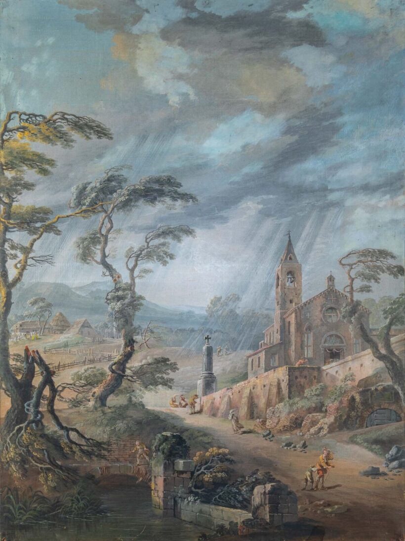 Ricci, Marco (1676-1730) köre, 18. sz. első fele: Viharos táj alakokkal