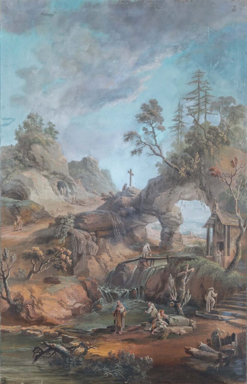 Ricci, Marco (1676-1730) köre, 18. sz. első fele: Tájkép szerzetesekkel