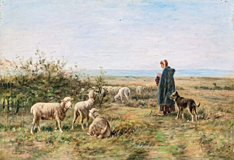 Charpin, Albert (1842-1924): Pásztorlány