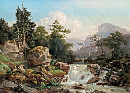 Weingarten jelzéssel: Alpesi táj, 1859