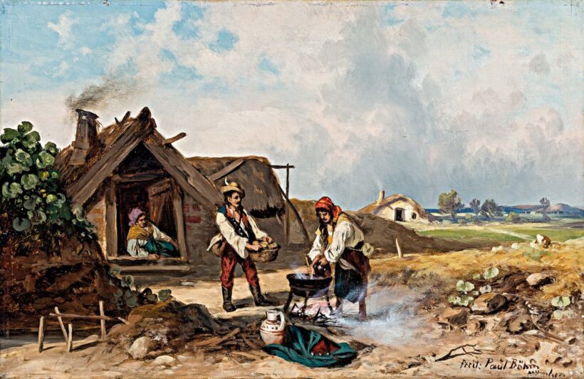 Böhm Pál (1839-1905): Készül a vacsora