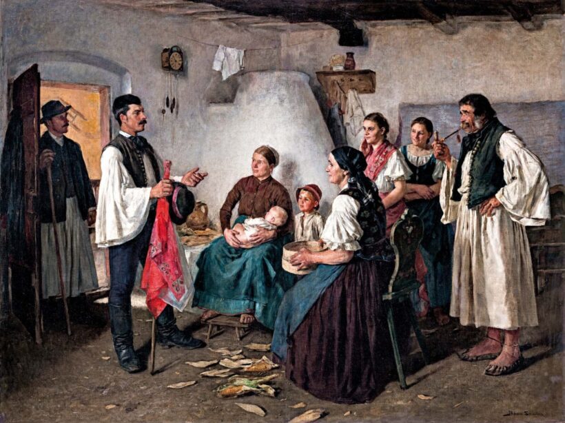 Bihari Sándor (1855-1906): Leánykérés, 1891