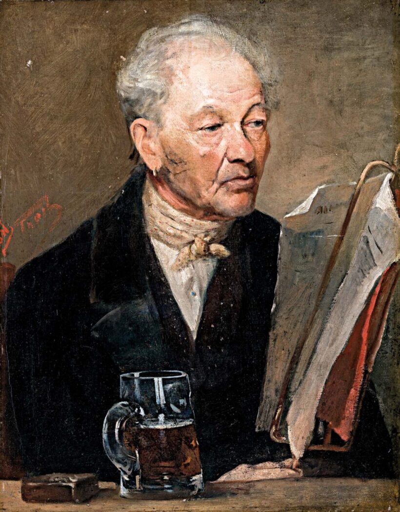 Trost, Carl (1811-1884): Újságolvasó