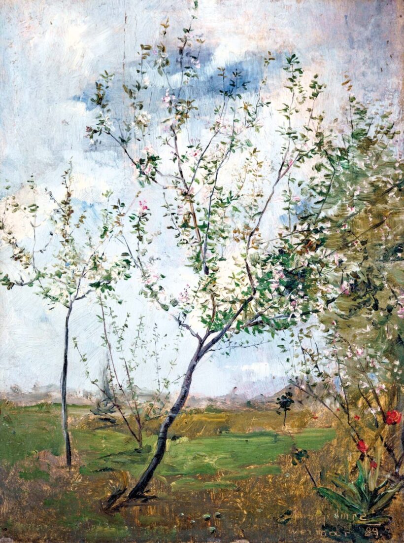 Knopp Imre (1867-1947): Virágzó fák, 1889