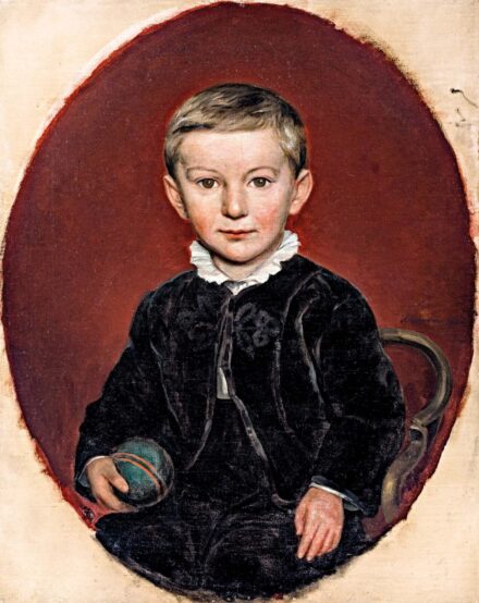 Oeconomo, Aristide (1821-1887): Kisfiú labdával, 1886