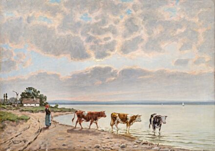 Rubovics Márk (1867-1949): "Tehenek a Balaton partján"