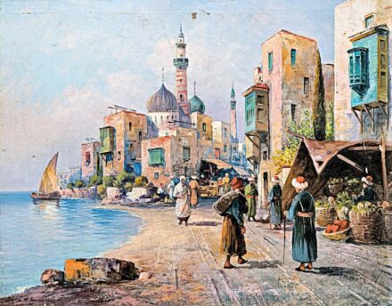 Osztrák festő, 1900 körül: Keleti város részlet